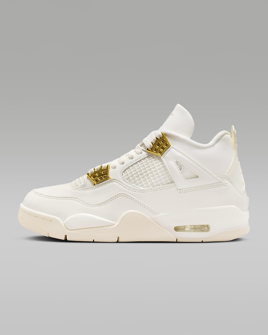 Air Jordan 4 Retro White Gold Women s Shoes